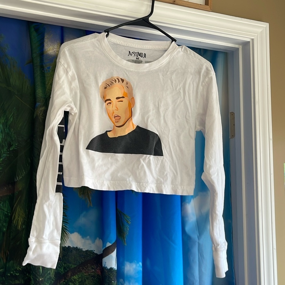Justin Bieber l/s crop top M